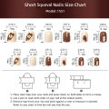 24 Pcs Short Squoval Press On Nails Pink Gradient Stripe Pattern Nails Glossy Artificial Finger Manicure False Nails. 