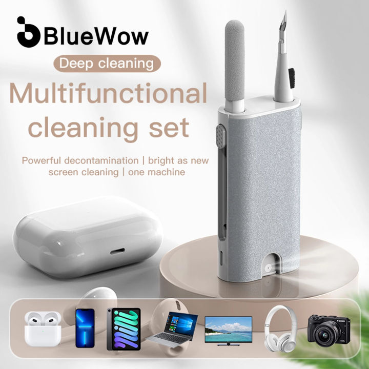 BlueWow 5 in 1 Earphone Cleaner Brush Kit Camera Phone Tablet Laptop TV Screen Cleaning Tools Headset Cleaning Pen