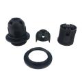 【VisioN Shop】White Black 250V 4A Light Bulb Base Plastic Full Lamp Holder Pendant Socket Lampshade Ring E27 Light Bulb.