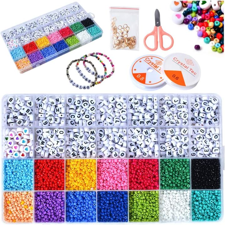 4000 Pcs Clay Beads Bracelet Making Kit 14 Colors Polymer Clay