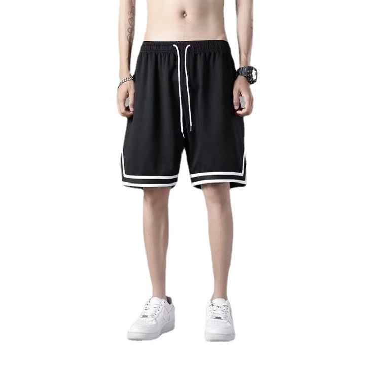 Basketball%20Shorts%20Men's%20Sports%20Loose%20Summer%20Fashion%20Brand%20Boys%20Quick-Drying%20Student%20Men's%20Ice%20Running%20Sports%20Fifth%20Pants%20-%20Image%205