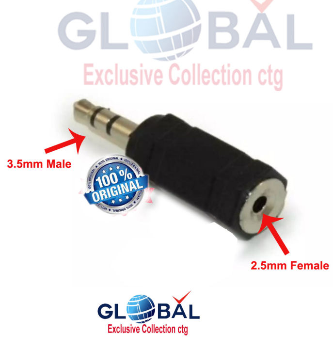 2.5mm%20Female%20%20to%203.5mm%20Male%20%20Stereo%20Jack%20Adaptor%20-%20Image%202