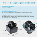 3X Part 3 Pin QP2-4.7/ QP2-4R7 4.7 Ohm Refrigerator PTC Start/ Relay for Most Mini Fridges and Coolers. 