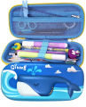 Qitong Blue Whale Big Capacity 3D Pencil Pen Case Pencil Box Office College School Large Storage High Capacity Bag Pouch Holder Box Organizer ale green Color - In Line with Current Trends. 