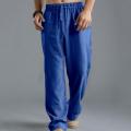 Casual Harem Men pants Male Solid Elastic Waist Straight Loose Pants Washed cotton breathable casual sports trousers linen Pants. 
