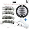 2 Pair 3D Magnetic False Eyelashes Reusable Magnetic Eyelashes With 4 Magnetic Lashes Natural Eyelash Extension Makeup Tools.