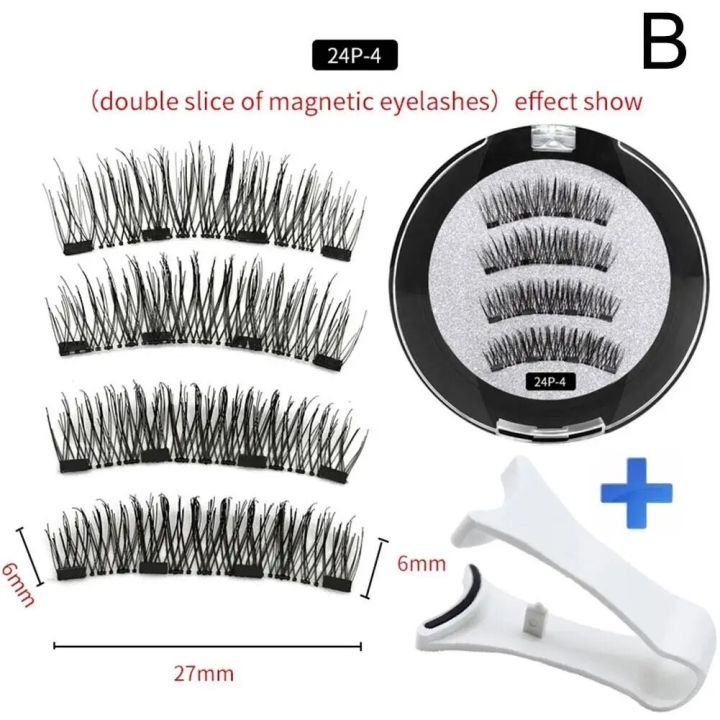 2%20Pair%203D%20Magnetic%20False%20Eyelashes%20Reusable%20Magnetic%20Eyelashes%20With%204%20Magnetic%20Lashes%20Natural%20Eyelash%20Extension%20Makeup%20Tools%20-%20Image%202