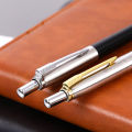 Metal Ballpoint Pen stainless steel color Press signature pen ball point pen Layor.