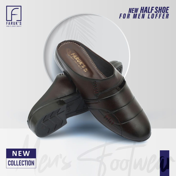 Stylish Addition - Half Shoe For Men Fashionable Premium Sandal For Men FARUK'S Flats Formal Half Shoe - Modern - Choice Expression