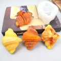 Steamed Cake Making Tool Silicone Bread Candle Mold Simulation Croissant Shape Mousse Cake Mold Creative French Bread Molds Soap Aromatherapy Candle Making Shell.