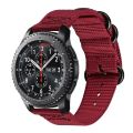 For Samsung Galaxy Watch Active 2 18mm / Gear S3 Nylon Three-ring Watch Band(Black).