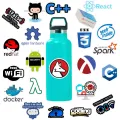 50pcs Programmer Internet Java Stickers Geek Php Docker Html Programming Language Sticker Skateboard Car Motorcycle Decals. 