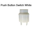 2Pcs- WHITE ROUND Momentary 2 Pin Push Button Switch AC 250V 6A 2 Terminal On Off Momentary Push Button Lockless Power Reset Push Switches .