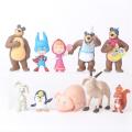 10 pieces/set Russia Masha Toy Figure Doll Home Decoration Masse Toys Bear Masshe Action Figure Creative Bear Doll Gift For Kid.