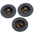 3 Pcs DIY Home Car Stereo 2-Way Speaker Box Terminal Binding (Black). 