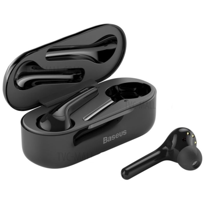 BASEUS Encok Ture TWS Wireless Bluetooth V5.0 Earphone Earpiece W07 - Black