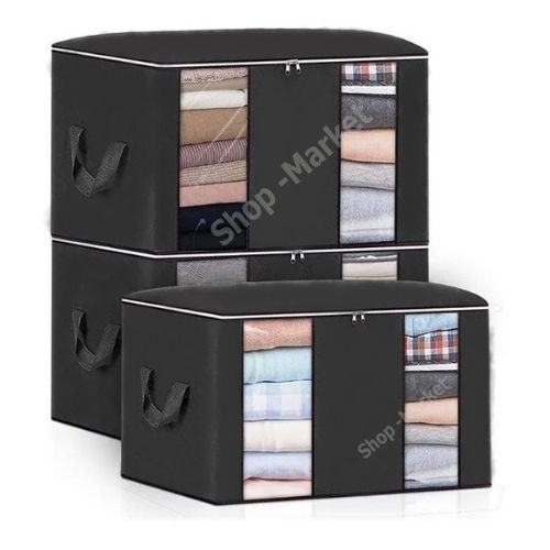 Pcs (1Set) Huge Capacity Foldable Blanket Storage Organizer Winter  Clothing Storage Bags- Wardrobe Organizer Durstproof Foldable Bags