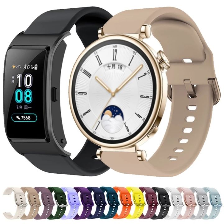 18mm Silicone Bracelet for Huawei Watch GT 4 41mm Strap Sport Accessories Replacement Wristband for Huawei Talkband B5 Band