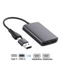USB 3.0/Type-C to Dual 1080P 60Hz HD Display Adapter 2 Different Screen Extender MST Hub for M1 M2 Mac10.15 Windows10 Laptop PC. 