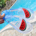 Crystal Slippers Women's Summer Korean Style ins Cute Cartoon Student Outer Wear Non-Stinky Feet Transparent Beach Sandals for Women M.