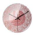 Islamic Quartz Acrylic Wall Clock Pendulum Muslim Living Room Decoration Art Indoor Wall Clock Pendant(Rose Gold).