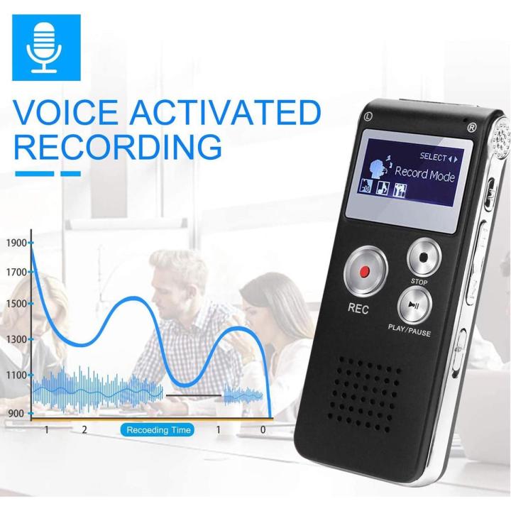 Digital Audio Recorder Dictaphone MP3 Player Professional Voice Record 8GB