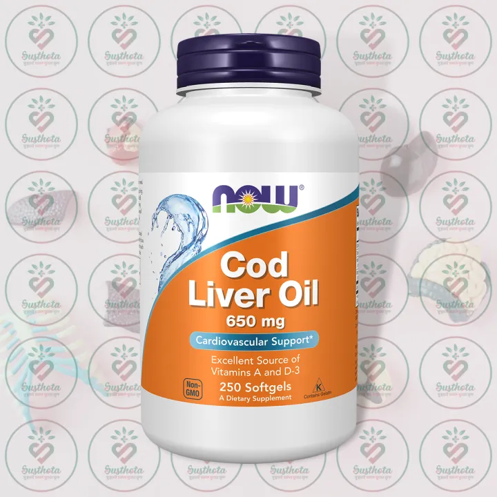 NOW Cod Liver Oil – 650 mg – 250 Softgels – with Vitamins A & D-3 – for ...