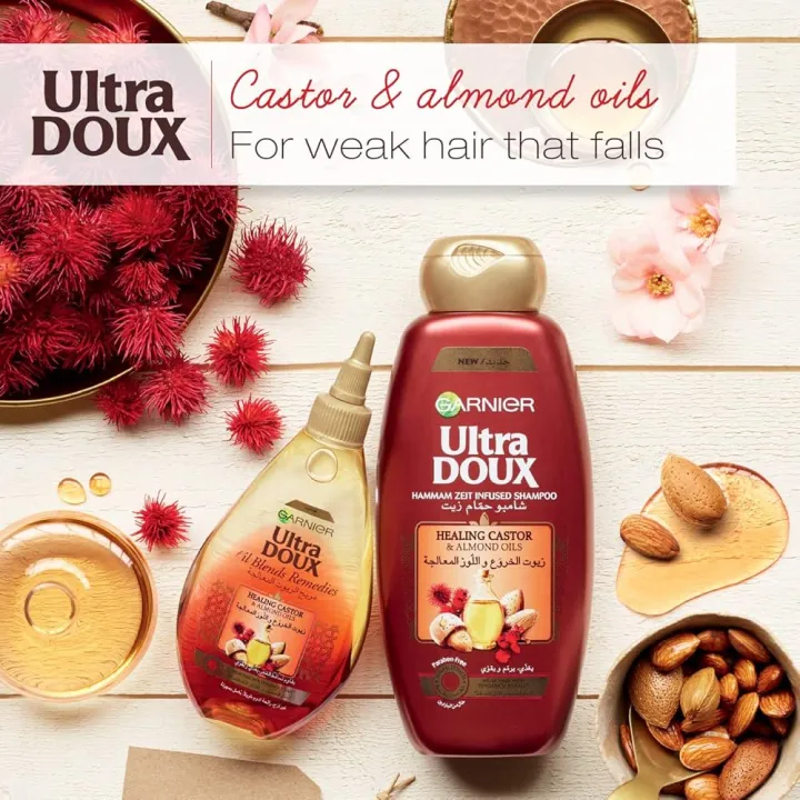 Garnier%20Ultra%20Doux%20Castor%20And%20Almond%20Oils%20Shampoo%20-%20400%20ML%20-%20Image%202