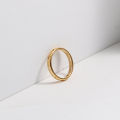 Stainless Steel Jewelry Women Rings 18K Gold Plate Curved Hollow Star Rings for Women. 