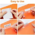 NANLIY 120 Sets Multicolor Hanging File Folder Tabs with Blank Inserts 2 Inches Plastic Hanging File Tabs for Hanging Folders.