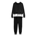 Junior High School Student Loose plus Size Women's Clothing Sportswear2022Spring and Autumn FatmmHip-Hop Pullover Girl Set. 