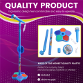 Kids Microphone With Light Stand Toy, black. 