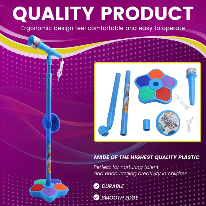 Kids%20Microphone%20With%20Light%20Stand%20Toy,%20black%20-%20Image%2010