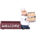 Chef Figurine Statue Toothpick Holder Cute Sculpture Rustic Retro. 