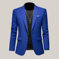 Plus Size M-6XL Men Business Casual Blazer Solid Color Suit Jacket Dress Work Clothes Oversize Coats Male Brand Clothing Tuxedo Wearhouse.