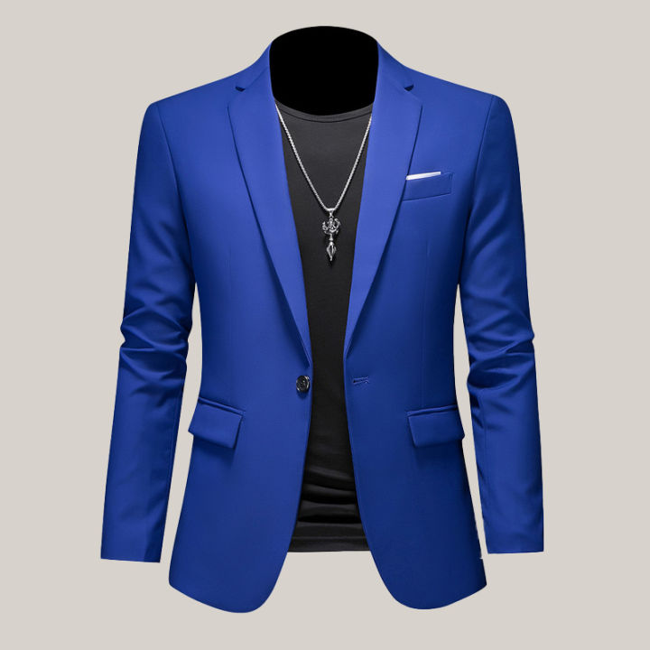 Plus Size M-6XL Men Business Casual Blazer Solid Color Suit Jacket Dress Work Clothes Oversize Coats Male Brand Clothing Tuxedo Wearhouse