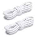 [11TK Deal] Round Athletic Shoelaces, Bootlaces, shoelaces, sneakers laces - Shoe leace white. 
