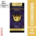 Okamoto Crown Super Thin & Soft Condoms - 10Pcs Pack(No. 1 in Japan). 