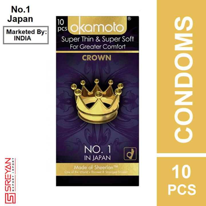 Okamoto Crown Super Thin & Soft Condoms - 10Pcs Pack(No. 1 in Japan)
