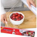 Fresher Plastic Stretch Wrap Clear Cling Food Grade PE Vinyl Film Plastic Wrapping Paper Roll 60 meter Ideal food Wrapping paper for Keeping Food Fresh. 