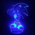 【Hey my home】Game The Hedgehog Kids Night Light Decor Night Lamp Child Birthday Gift Table 3D Lamp Sonic Figure Nightlight. 