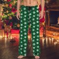 Comfortable Slip Christmas Mens Casual Pants Pajama Pants With Drawstring And Pockets Christmas Gift. 