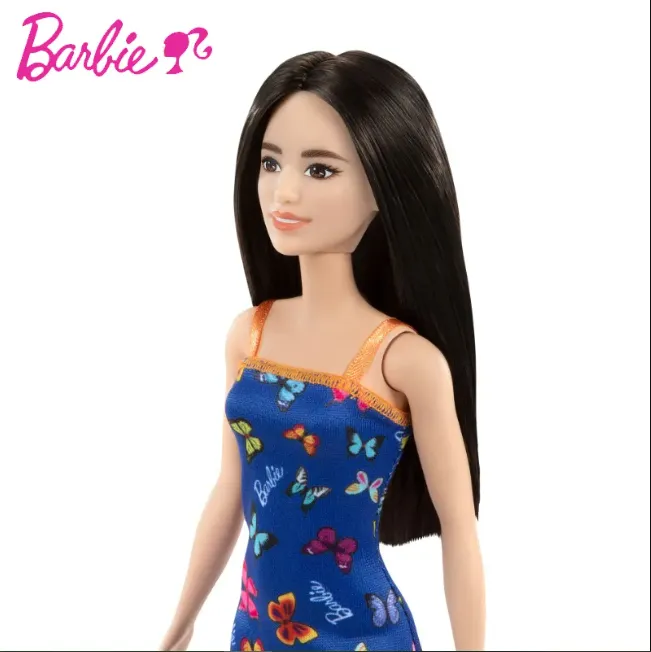 Barbie%20T7439%20Brand%20Entry%20Doll%20Asst%20%20%20Barbie%20Doll%20(11.5%20inches)%20with%20Colorful%20Butterfly%20Logo%20Print%20Red%20Dress%20&%20Strappy%20Heels,%20Great%20Gift%20for%20Ages%203%20Years%20Old%20&%20Up%20-%20Image%203