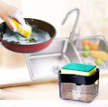 Liquid Soap Dispenser Soap Pump Sponge Caddy Holder Creative Hand Press Kitchen Dish Soap Dispenser with Washing Sponge. 