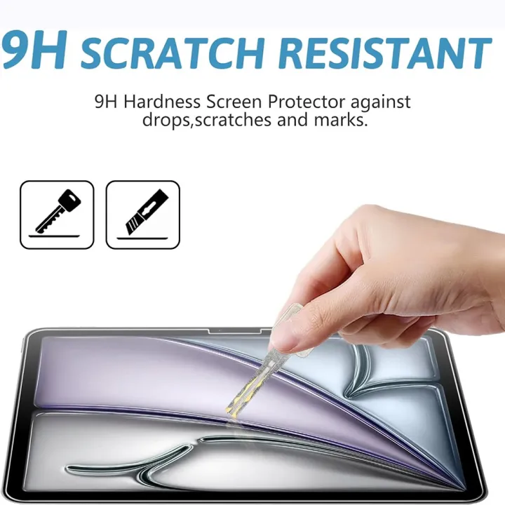 (3%20Packs)%20Tempered%20Glass%20For%20Apple%20iPad%20Air%2011%202024%206th%20Generation%20A2899%20A2900%20A2902%20Anti-Scratch%20Tablet%20Screen%20Protector%20Film%20-%20Image%202