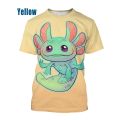 Axolotl 3D Print T-shirt Newest Animal Fashion Unisex Personality Creative Short Sleeve. 