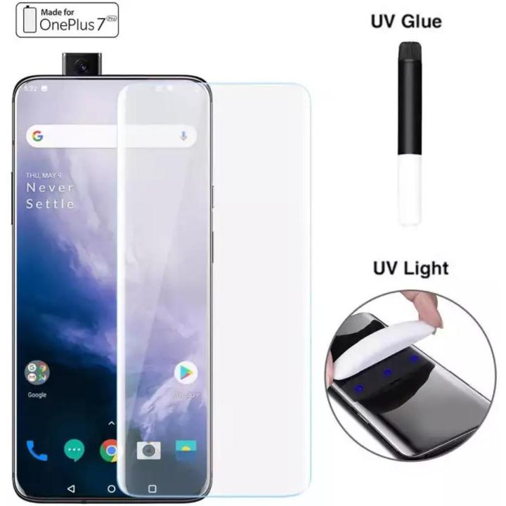 ONEPLUS 7 PRO UV TEMPERED GLASS SCREEN PROTECTOR - CLEAR