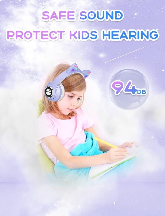 STN28%20cat%20ear%20luminous%20Bluetooth%20headset%20head-mounted%20cute%20wireless%20live%20broadcast%20girl%20children's%20headset%20-%20Image%207