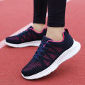 Cross-border plus size women's shoes fly woven mesh outdoor sports shoes for students casual and versatile running shoes for women are light and breathable.