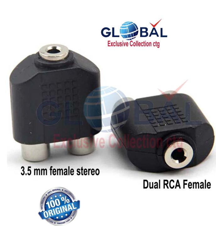 Dual%20Rca%20Female%20(4%20Piece)%20To%20Adapter%20Connector%203.5Mm%20Female%20Jack%20-%20Image%205